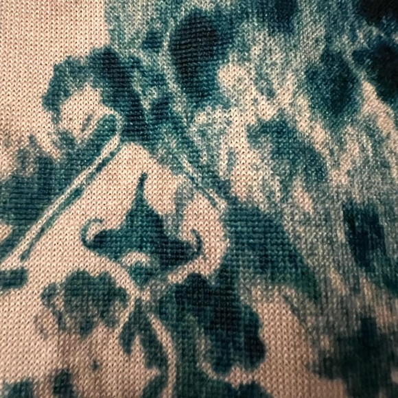 Chico’s Teal Cheetah & Baroque Print Knit Top - Picture 9 of 11